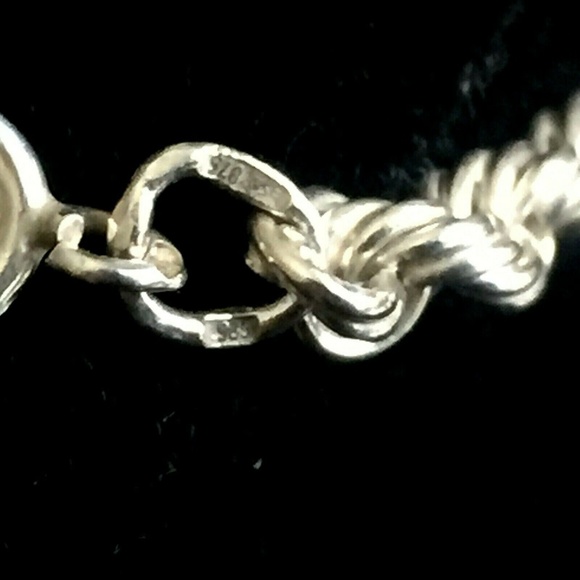Sterling silver 875 rope chain 20'' - Picture 4 of 8